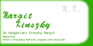 margit kinszky business card